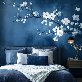 Elegant Blue Bedroom Interior