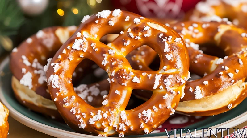 Sweet Pretzels with Sugar Crystals AI Image