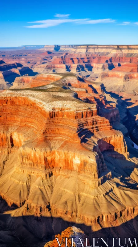 Grand Canyon: A Captivating Aerial View with Bold Lines and Vivid Colors AI Image