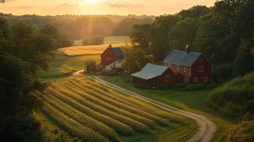 Golden Hour at the Farm