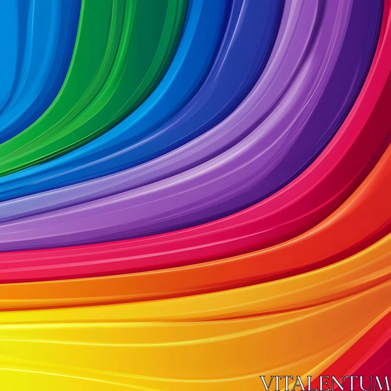 Rainbow Gradient Abstract Art AI Image