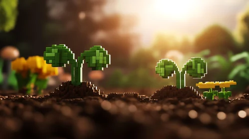 Minecraft Style Sprout Pixel Art