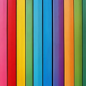 Rainbow Colored Wooden Wall Art