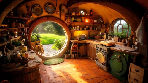 A Hobbit's Cozy Kitchen