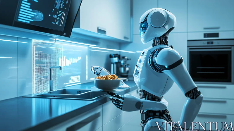 AI Robot Preparing Food AI Image