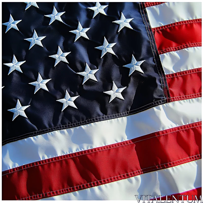 USA Flag - Stars and Stripes Detail AI Image