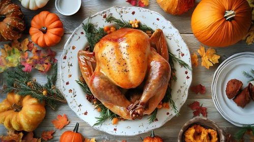 Thanksgiving Dinner with Roasted Turkey
