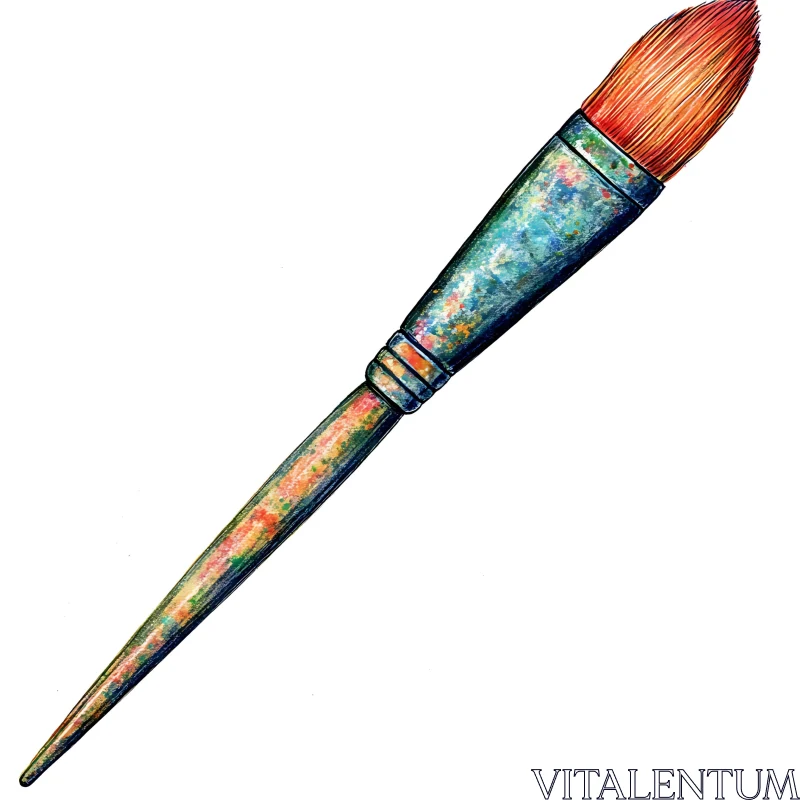 Artistic Paintbrush Illustration AI Image