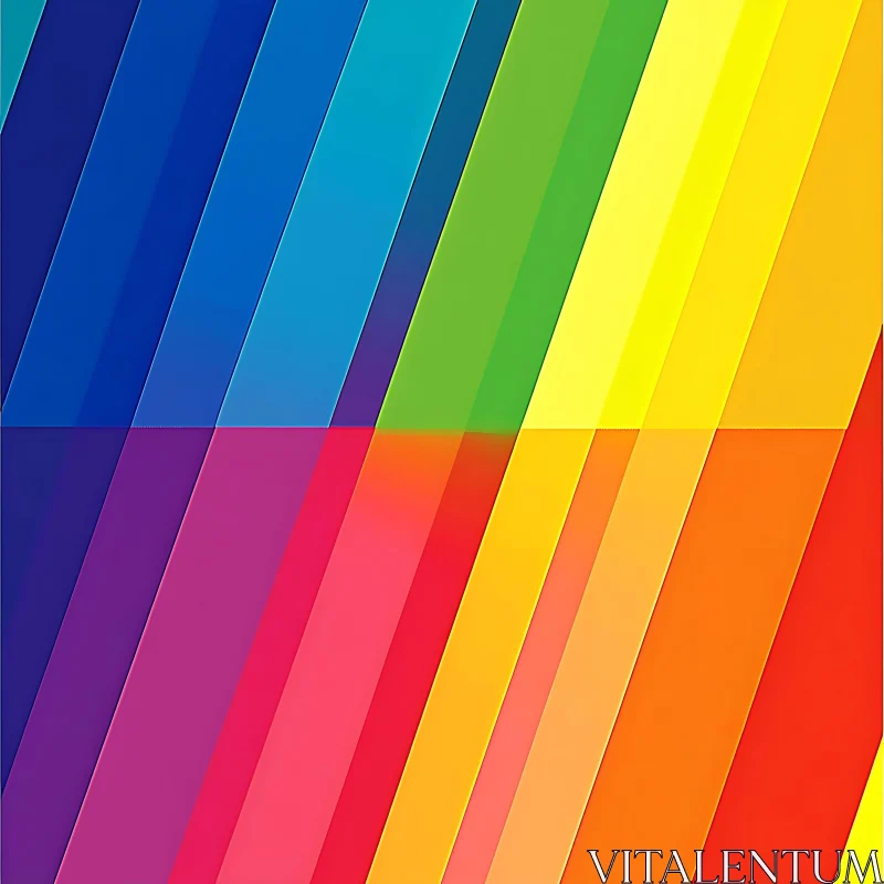 Spectrum of Colors Diagonal Lines AI Image