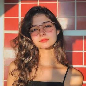 Girl with Glasses in Sunlight