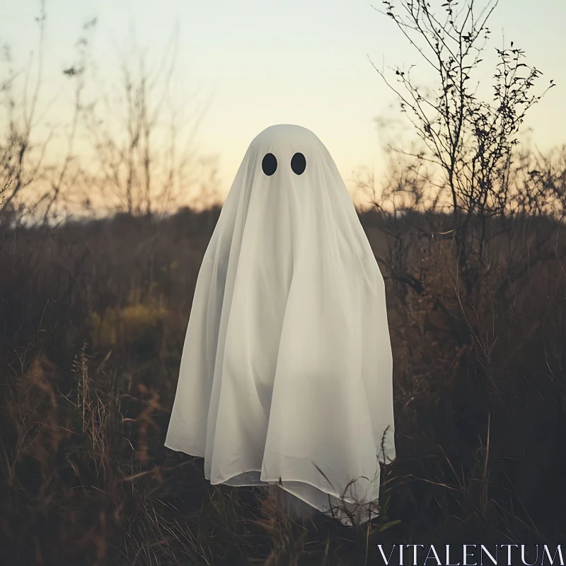 Ghost in a Field AI Image