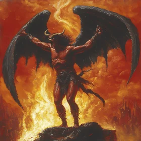 Demon in Flames: A Portrait of Darkness