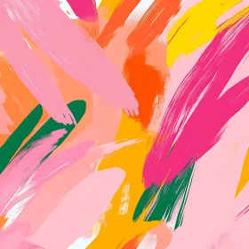 Colorful Abstract Brushstroke Painting
