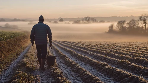 Frosty Field Walk