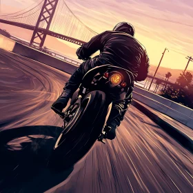 Sunset Motorcycle Adventure