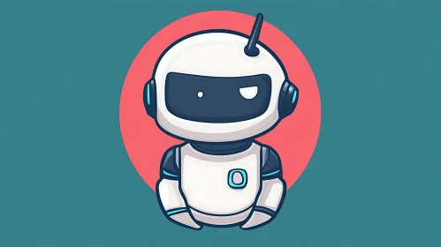 Friendly Robot Vector Art