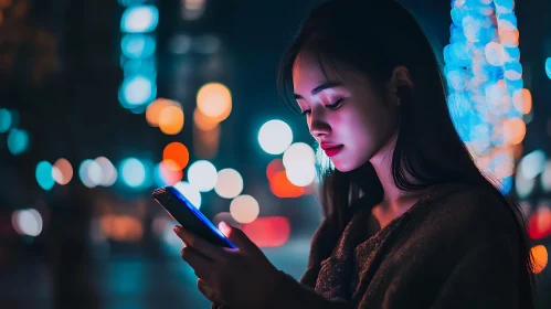 City Lights and Mobile Connection