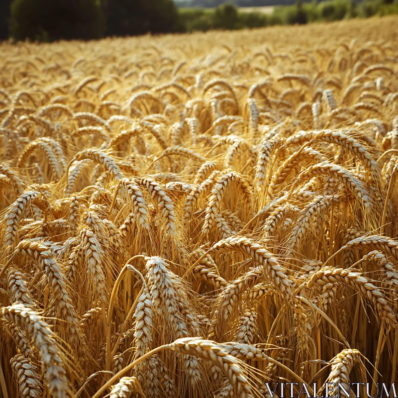 AI ART Ripe Wheat Field in Golden Sunlight