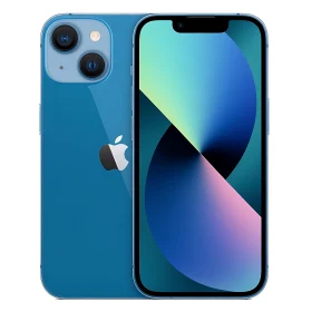 Sleek Blue iPhone with Abstract Screen