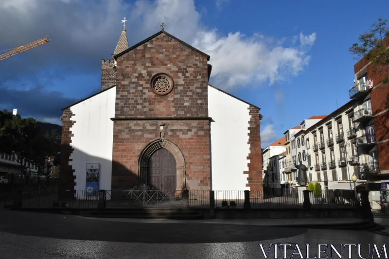 Ancient Church Facade in Madeira Free Stock Photo