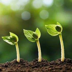 Emerging Seedlings: A Study in Green