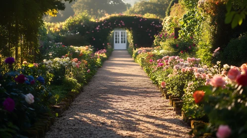 Floral Archway Garden Path