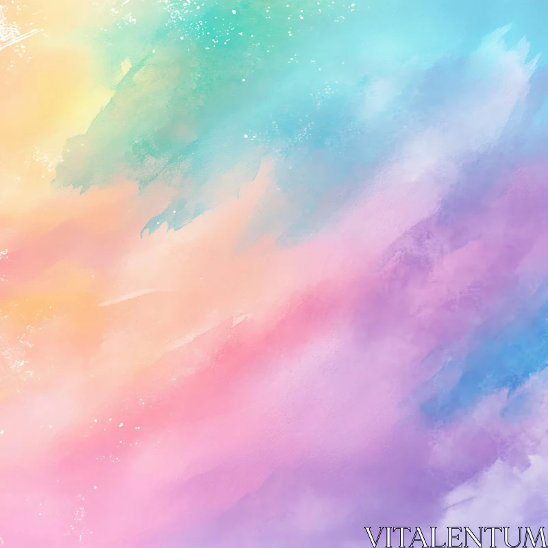 Soft Pastel Gradient Watercolor Painting AI Image