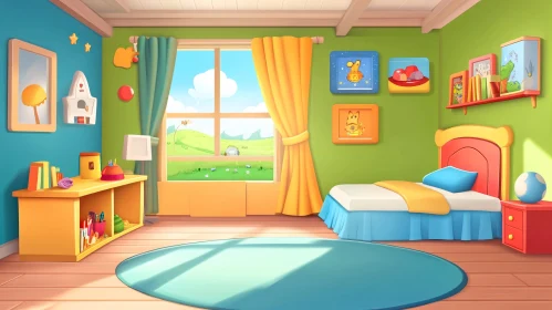 Cartoon Style Children's Room Design