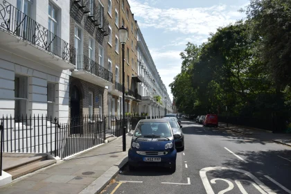 Iconic London Street with Row Houses