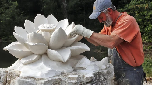 Stone Lotus: A Sculptor's Dedication