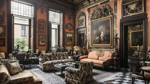 Classic Furniture in an Ornate Room