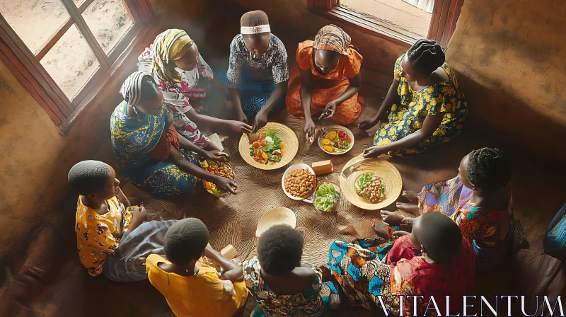 Communal Dining: A Bond of Togetherness AI Image