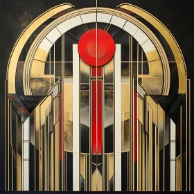 Art Deco Inspired Geometric Composition