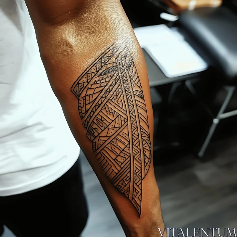 Symmetrical Tribal Art Tattoo AI Image