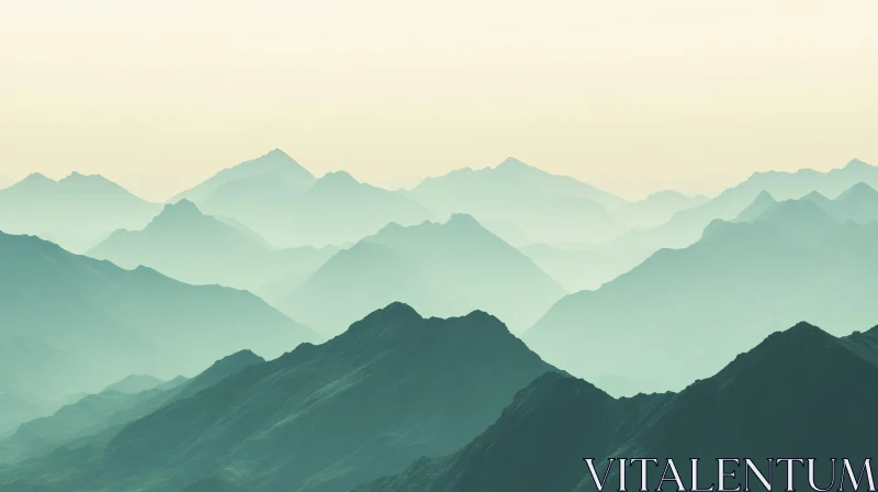 AI ART Misty Mountain Horizon