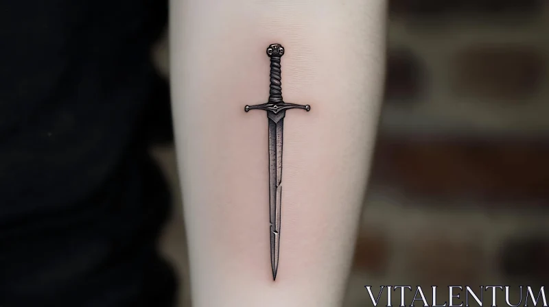 Medieval Sword Tattoo Design AI Image