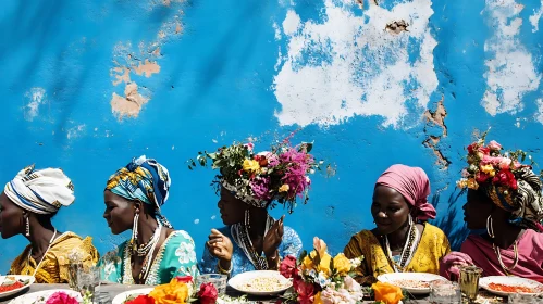 Women Celebration with Flowers