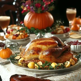 Festive Thanksgiving Turkey Dinner
