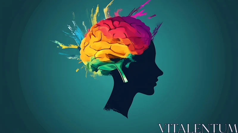 Creative Mind Abstract Silhouette AI Image