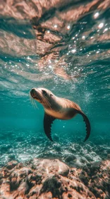 Seal in Clear Blue Waters