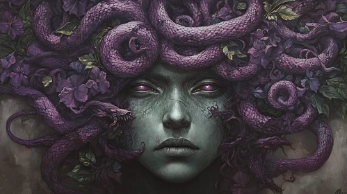 Serpentine Beauty: A Medusa Portrait