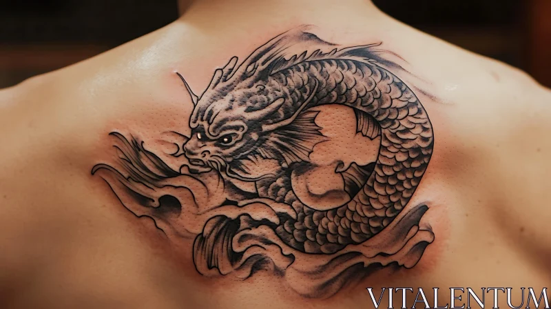 Dragon Tattoo Back Art AI Image