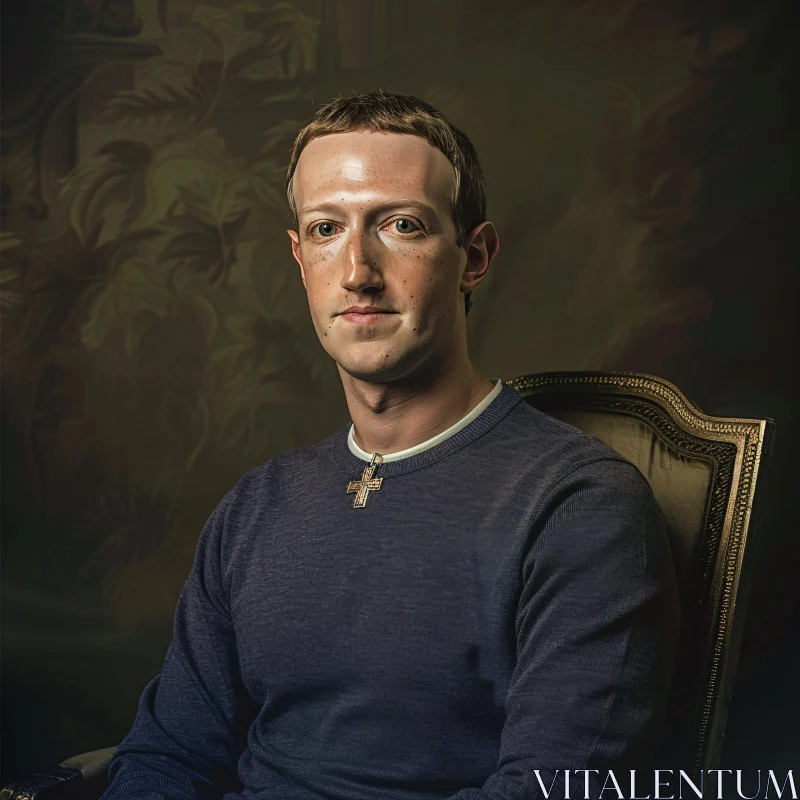 AI ART Mark Zuckerberg Formal Portrait