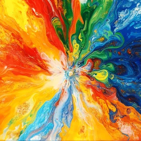 Energetic Color Explosion Artwork