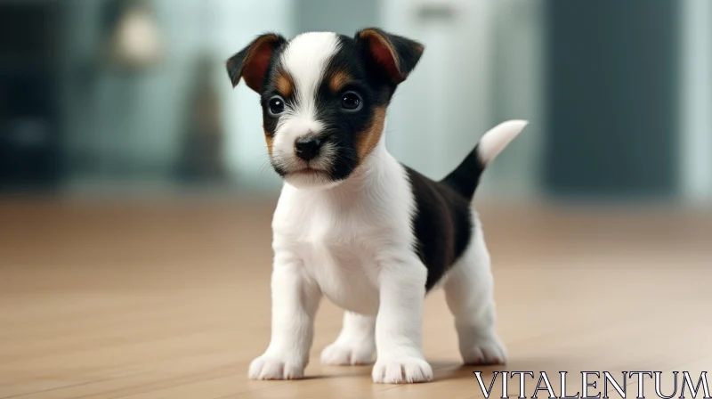 Adorable Jack Russell Terrier Puppy | Photorealistic Detailing AI Image