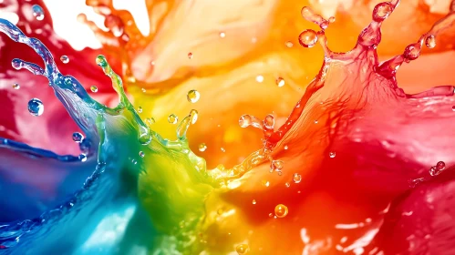 Colorful Liquid Explosion - Abstract Art