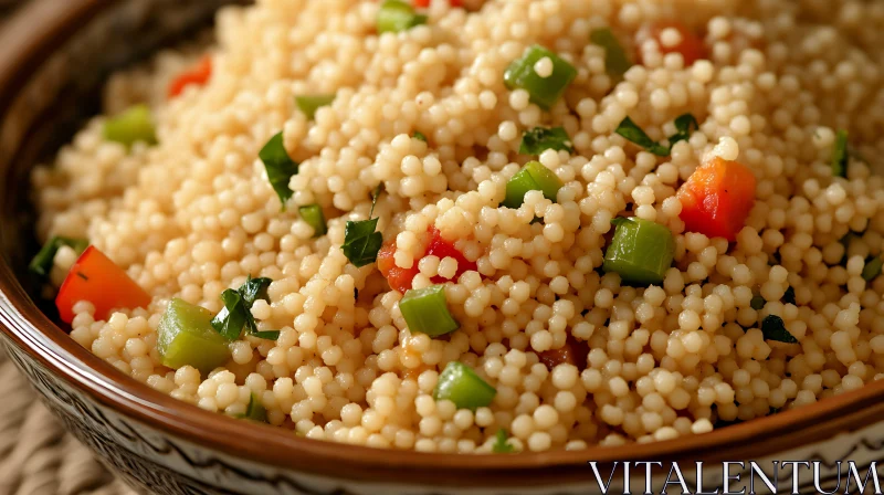 Tasty Couscous Salad Recipe AI Image