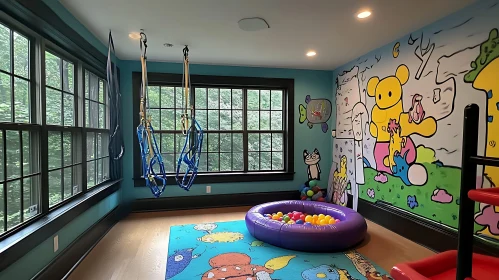 Colorful Kids Room with Play Area