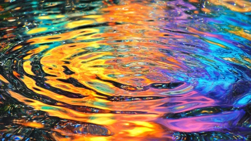 Vivid Ripple Reflections in Water