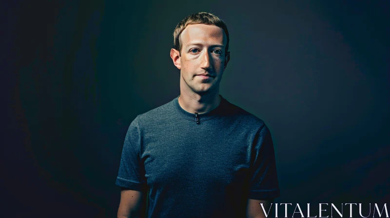 AI ART Mark Zuckerberg Pensive Portrait